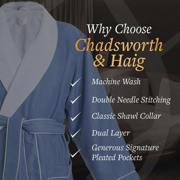 Microfiber Plush Robe with Minx Plush Lining | Style: MPR3000 - Luxury Hotel & Spa Robes by Chadsworth & Haig