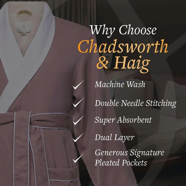 Brushed Microfiber Robe Lined in Terry | Style: DSM4000 - Luxury Hotel & Spa Robes by Chadsworth & Haig
