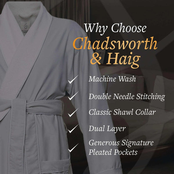 Microfiber Plush Robe with Minx Plush Lining | Style: MPR3000 - Luxury Hotel & Spa Robes by Chadsworth & Haig