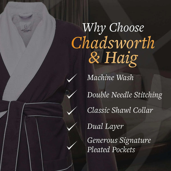 Microfiber Plush Robe with Minx Plush Lining | Style: MPR3000 - Luxury Hotel & Spa Robes by Chadsworth & Haig