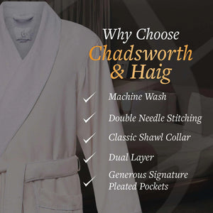 Microfiber Plush Robe with Minx Plush Lining | Style: MPR3000 - Luxury Hotel & Spa Robes by Chadsworth & Haig