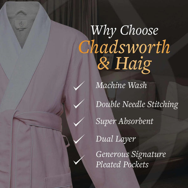 Brushed Microfiber Robe Lined in Terry | Style: DSM4000 - Luxury Hotel & Spa Robes by Chadsworth & Haig