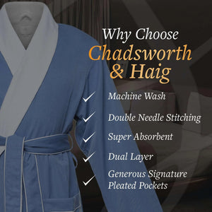 Brushed Microfiber Robe Lined in Terry | Style: DSM4000 - Luxury Hotel & Spa Robes by Chadsworth & Haig