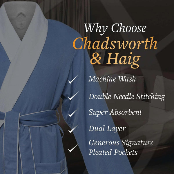 Brushed Microfiber Robe Lined in Terry | Style: DSM4000 - Luxury Hotel & Spa Robes by Chadsworth & Haig