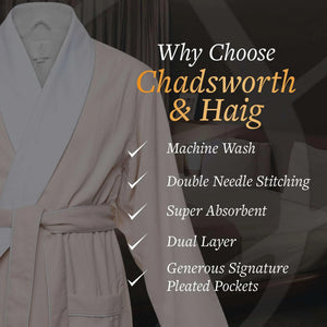 Brushed Microfiber Robe Lined in Terry | Style: DSM4000 - Luxury Hotel & Spa Robes by Chadsworth & Haig