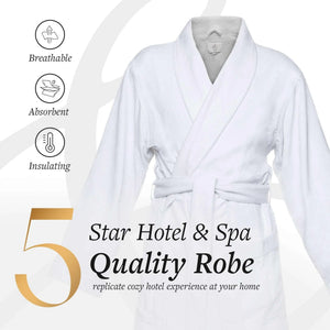 Brushed Microfiber Robe Lined in Terry | Style: DSM4000 - Luxury Hotel & Spa Robes by Chadsworth & Haig