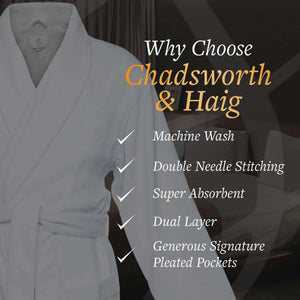 Brushed Microfiber Robe Lined in Terry | Style: DSM4000 - Luxury Hotel & Spa Robes by Chadsworth & Haig