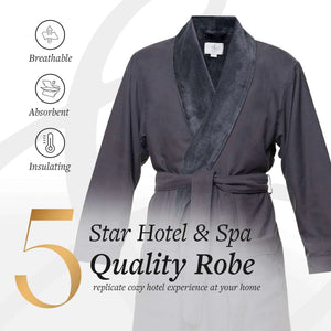 Microfiber Plush Robe with Minx Plush Lining | Style: MPR3000 - Luxury Hotel & Spa Robes by Chadsworth & Haig