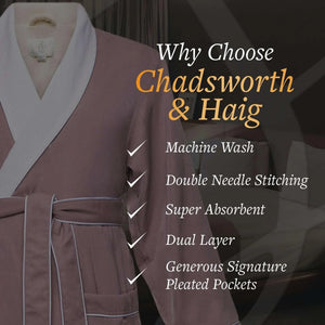 Brushed Microfiber Robe Lined in Terry | Style: DSM4000 - Luxury Hotel & Spa Robes by Chadsworth & Haig