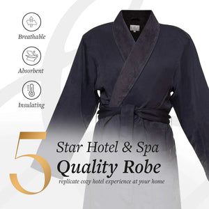 Brushed Microfiber Robe Lined in Terry | Style: DSM4000 - Luxury Hotel & Spa Robes by Chadsworth & Haig