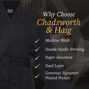 Brushed Microfiber Robe Lined in Terry | Style: DSM4000 - Luxury Hotel & Spa Robes by Chadsworth & Haig