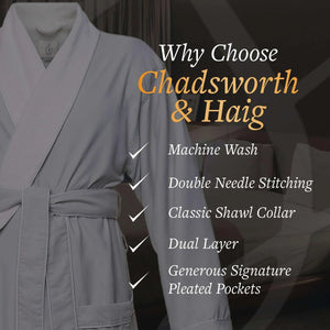 Microfiber Plush Robe with Minx Plush Lining | Style: MPR3000 - Luxury Hotel & Spa Robes by Chadsworth & Haig