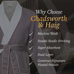 Brushed Microfiber Robe Lined in Terry | Style: DSM4000 - Luxury Hotel & Spa Robes by Chadsworth & Haig