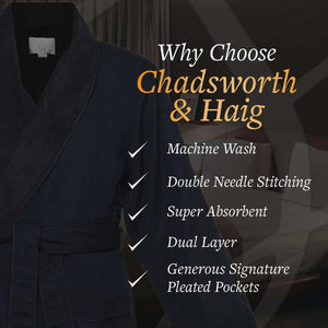 Brushed Microfiber Robe Lined in Terry | Style: DSM4000 - Luxury Hotel & Spa Robes by Chadsworth & Haig
