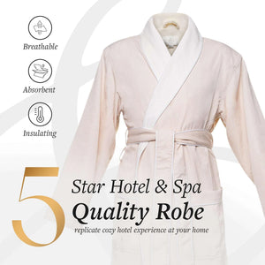 Brushed Microfiber Robe Lined in Terry | Style: DSM4000 - Luxury Hotel & Spa Robes by Chadsworth & Haig