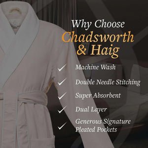 Brushed Microfiber Robe Lined in Terry | Style: DSM4000 - Luxury Hotel & Spa Robes by Chadsworth & Haig