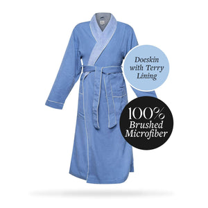 Brushed Microfiber Robe Lined in Terry | Style: DSM4000 - Luxury Hotel & Spa Robes by Chadsworth & Haig