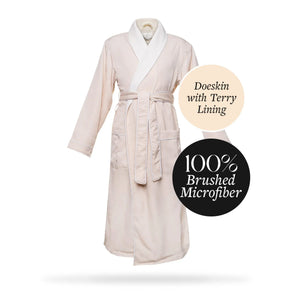 Brushed Microfiber Robe Lined in Terry | Style: DSM4000 - Luxury Hotel & Spa Robes by Chadsworth & Haig