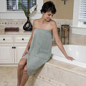 Women's Spa Body Towel Wrap with Hair Towel - Super Soft Lightweight Bath  Towel Cover Up for Shower, Adjustable Velcro Closure Bathrobe Towel (Dark
